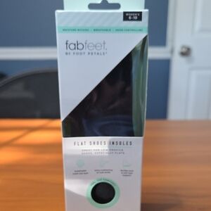 FabFeet Black Flat Shoe Insoles for Women